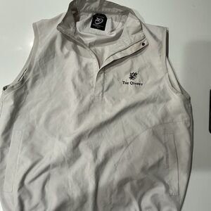 The Quarry Men's White Sleeveless Hoodie